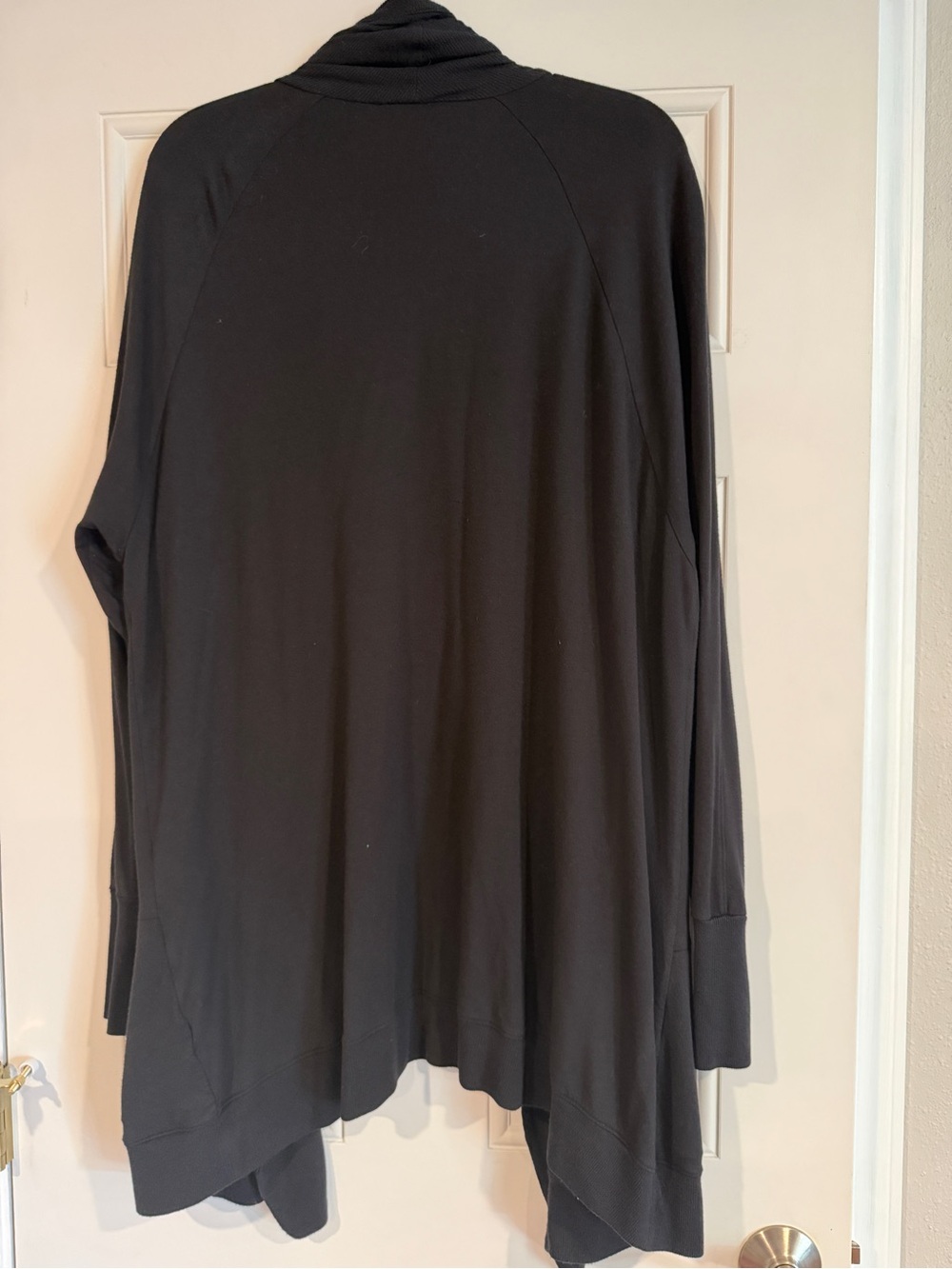Athleta Black Draped Open-Front Cardigan - Picture 4 of 4